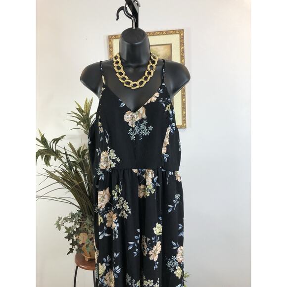 Xhilaration Summer Jumpsuit Large Sleeveless Adjustable Strap Y2K Cottage Core - Picture 2 of 12